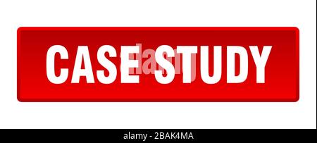 case study button. case study square red push button Stock Vector