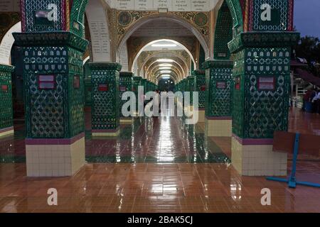 The interior of the Sutaungpyei Pagoda atop of the Mandalay Hill, Mandalay, Myanmar Stock Photo