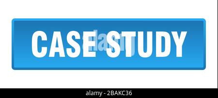 case study button. case study square blue push button Stock Vector