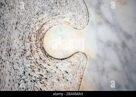 White marble different texture connectes as pazzle. Background for design pattern artwork. Stock Photo