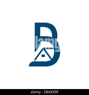 Modern design letter B with blue color on the white background. Letter B vector design template. Vector illustration EPS.8 EPS.10 Stock Vector