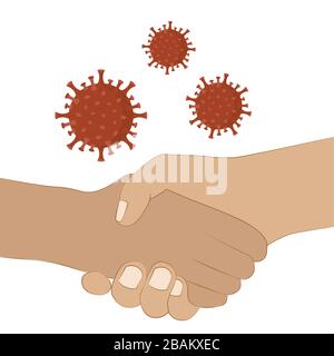 virus transmission by shaking hands vector illustration EPS10 Stock Vector