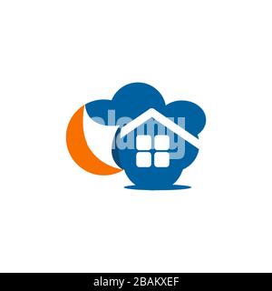 Collection design cloud in abstract and unique design. Cloud in blue color for element design. Vector illustration EPS.8 EPS.10 Stock Vector