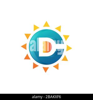 Modern design letter DC with blue color on the white background. Letter DC vector design template. Vector illustration EPS.8 EPS.10 Stock Vector