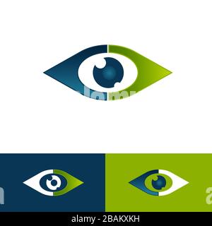 Eye icon vector in modern flat style for web graphic and mobile design. Eye icon vector isolated on white background. Vector illustration EPS.8 EPS.10 Stock Vector