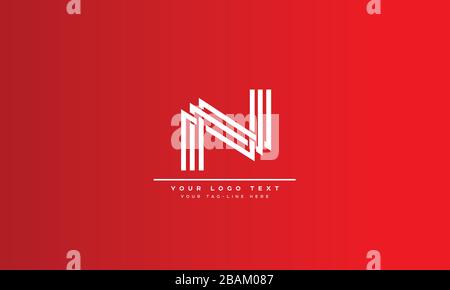 Abstract Letter N, NN logo Design Stock Vector