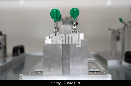 tools for precise 3D measurement of plastic products for the automotive industry Stock Photo