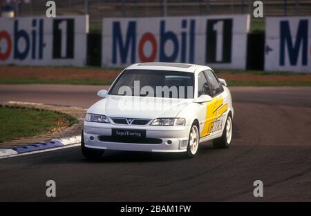 1996 Vauxhall Vectra Super Touring Special edition driving on the Silverstone Curcuit  Northants UK Stock Photo