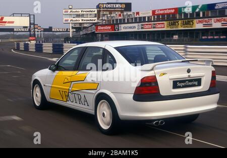 1996 Vauxhall Vectra Super Touring Special edition driving on the Silverstone Curcuit  Northants UK Stock Photo