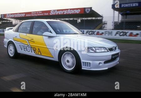 1996 Vauxhall Vectra Super Touring Special edition driving on the Silverstone Curcuit  Northants UK Stock Photo