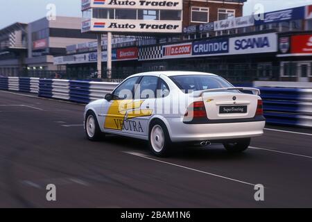 1996 Vauxhall Vectra Super Touring Special edition driving on the Silverstone Curcuit  Northants UK Stock Photo