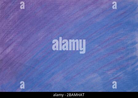 blue and violet colors pastel crayon on paper background texture Stock Photo