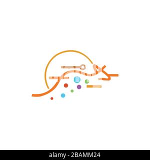 kangaroo logo design template Stock Vector