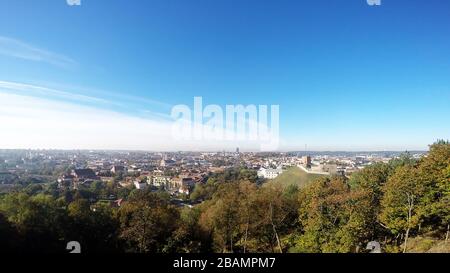 The skyline of Vilnius in Lithuania Stock Photo