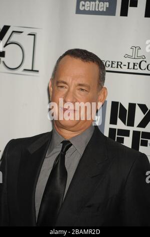 Manhattan, United States Of America. 27th Sep, 2013. NEW YORK, NY - SEPTEMBER 27: Tom Hanks attends the opening night gala world premiere of 'Captain Phillips' during the 51st New York Film Festival at Alice Tully Hall at Lincoln Center on September 27, 2013 in New York City People: Tom Hanks Credit: Storms Media Group/Alamy Live News Stock Photo