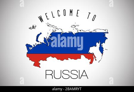 Map and flag of Russia Stock Photo - Alamy