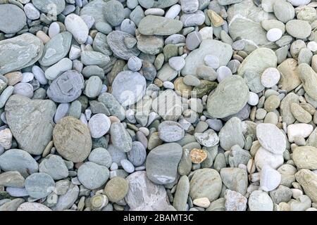 White and gray pebbles for background use Stock Photo