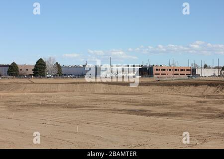 I-70 Construction Project on Denver's Park Hill Golf Course, Denver, Colorado, USA Stock Photo