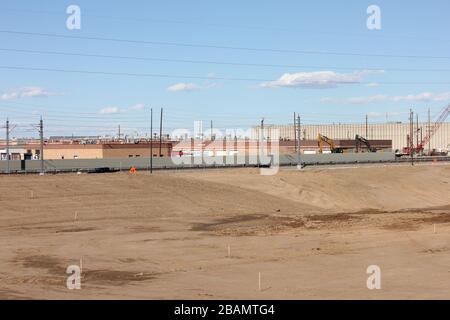 I-70 Construction Project on Denver's Park Hill Golf Course, Denver, Colorado, USA Stock Photo