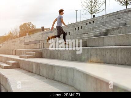 Sportive young man in the city Stock Photo