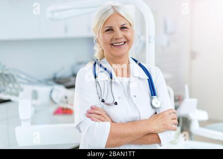 Senior female doctor Stock Photo