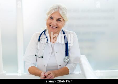 Senior female doctor Stock Photo