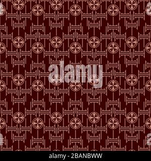 Chinese geometric background seamless pattern vector. Stock Vector