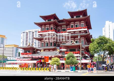 Buddha Tooth Relic Temple, South Bridge Road, Chinatown, Outram District, Central Area, Singapore Island (Pulau Ujong), Singapore Stock Photo