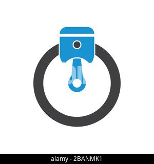 piston circle design symbol vector Stock Vector