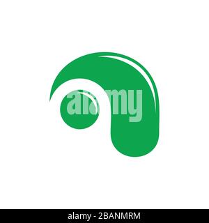 letter n simple curves motion design logo vector Stock Vector