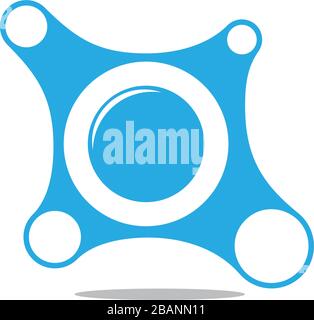 abstract liquid object geometric design symbol logo vector Stock Vector