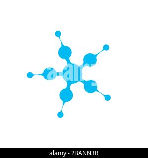 linked dots star modern technology logo vector Stock Vector