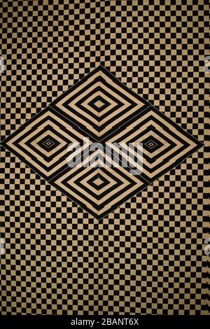 Serape, Queretaro, Mexico, 1850-1950 Cotton - at the Tate Modern (Anni Albers exhibition 2019) - cloak or shawl, pre-dating the poncho Stock Photo