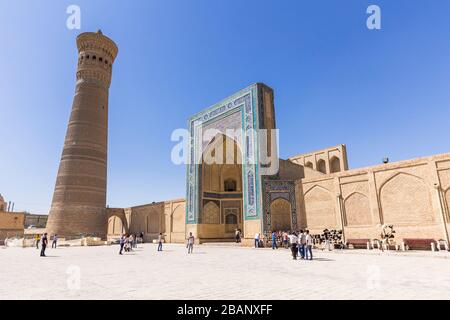Kalon Mosque and Kalan minaret, Bukhara, Buchara, Uzbekistan, Central Asia, Asia Stock Photo