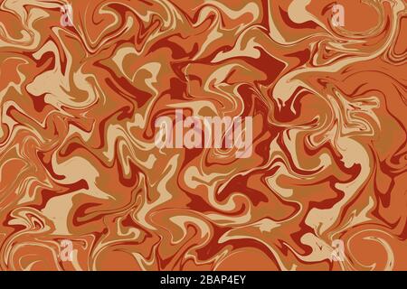 Marble textured in brown, orange, red color background (Vector) Stock Vector