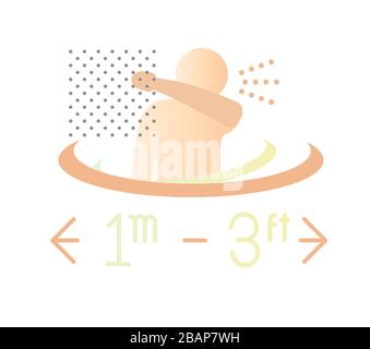 Sneeze - Use Tissue while Sneezing  - Icon as EPS 10 File Stock Vector