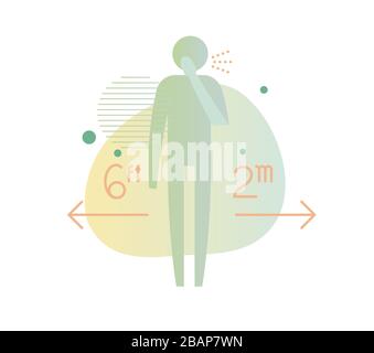 Sneeze - Use Tissue while Sneezing  - Icon as EPS 10 File Stock Vector