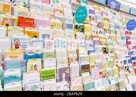 Miami Beach Florida,41st Street,Arthur Godfrey Road,CVS Pharmacy,drug store,pharmacy,display sale,gift cards,thank you,sympathy,Hallmark,FL111030012 Stock Photo
