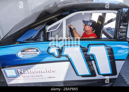 Miami Beach Florida,Lummus Park,NASCAR Championship Drive,event,race fan festival,Sprint Cup Series,stock car cars,corporate sponsor,Nationwide Insura Stock Photo