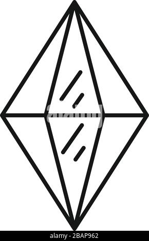 Tourmaline jewel icon. Outline tourmaline jewel vector icon for web design isolated on white background Stock Vector