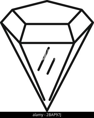 Radian gemstone icon. Outline radian gemstone vector icon for web design isolated on white background Stock Vector