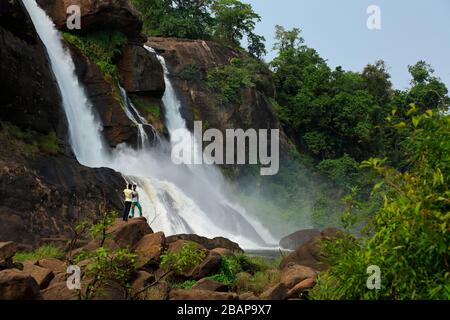 Athirappallly water falls in kerala,India Stock Photo