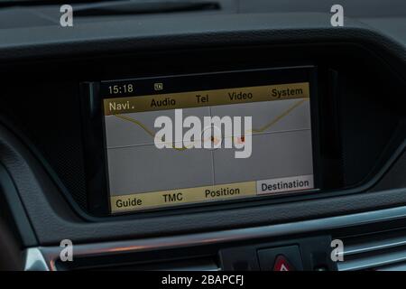 OEM navigation display unit inside dashboard,professional big display ...