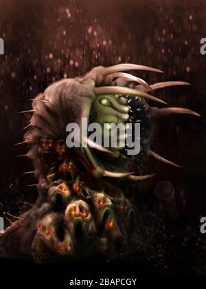 3d Demon Monster, Digital Painting Stock Photo - Alamy