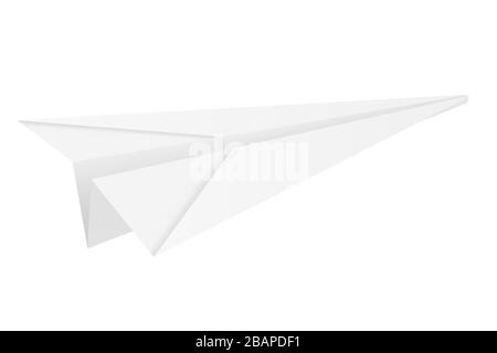Paper airplane. Folded glider Stock Vector