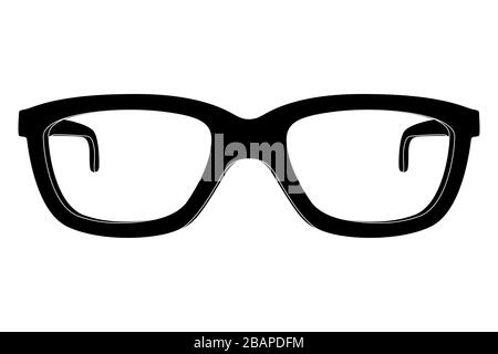 Glasses. Black outline icon Stock Vector