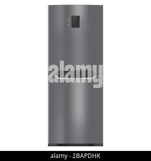 Refrigerator. Vector 3d illustration isolated on white background. Stock Vector