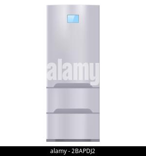 Refrigerator. Vector 3d illustration isolated on white background. Stock Vector