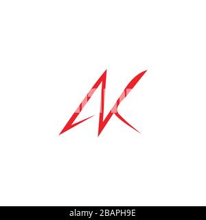 Initial Letter ak logo or ka logo vector design template Stock Vector