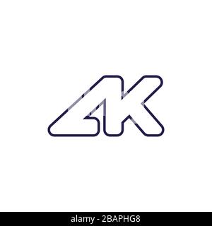 Initial Letter ak logo or ka logo vector design template Stock Vector